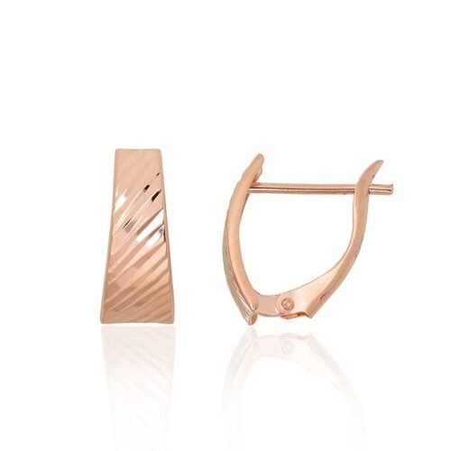 Gold earrings with 'english' lock