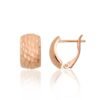 Gold earrings with 'english' lock