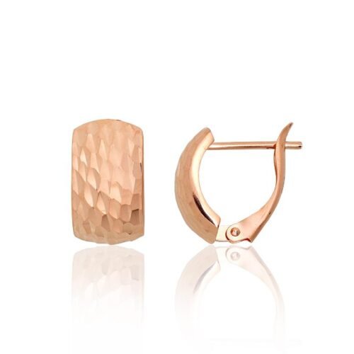 Gold earrings with 'english' lock