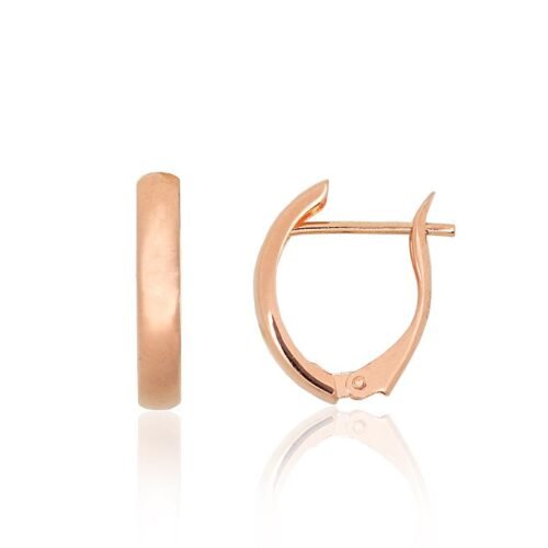 Gold earrings with 'english' lock