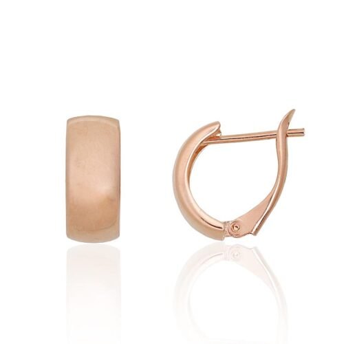 Gold earrings with 'english' lock