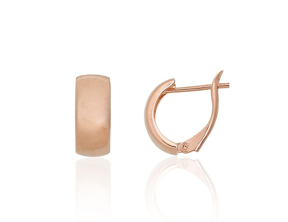 Gold earrings with 'english' lock