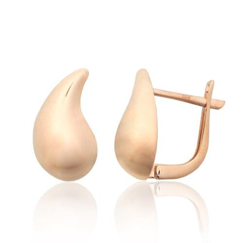 Gold earrings with 'english' lock
