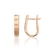 Gold earrings with 'english' lock