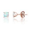 Gold classic studs earrings with Opalit