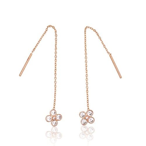 Gold Earrings with Zirkons