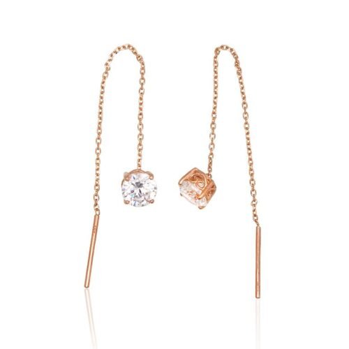Gold Earrings with Zirkons