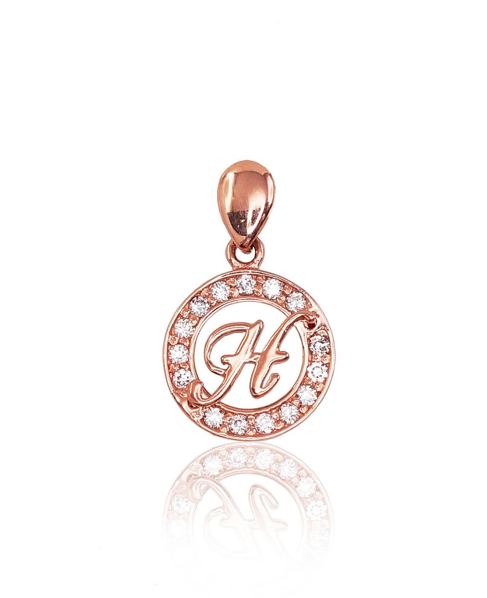 Gold pendant with Zirkons