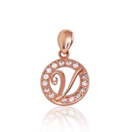 Gold pendant with Zirkons