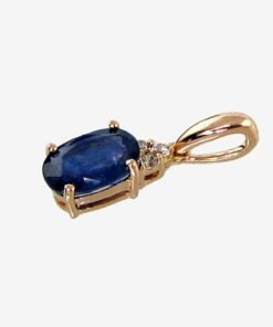 Alternative view of Gold pendant with Diamonds , Sapphire