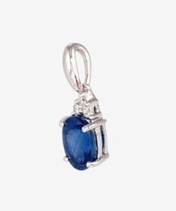 Alternative view of Gold pendant with Diamonds , Sapphire