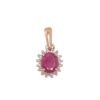 Gold pendant with Diamonds , Ruby