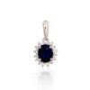 Gold pendant with Diamonds , Sapphire