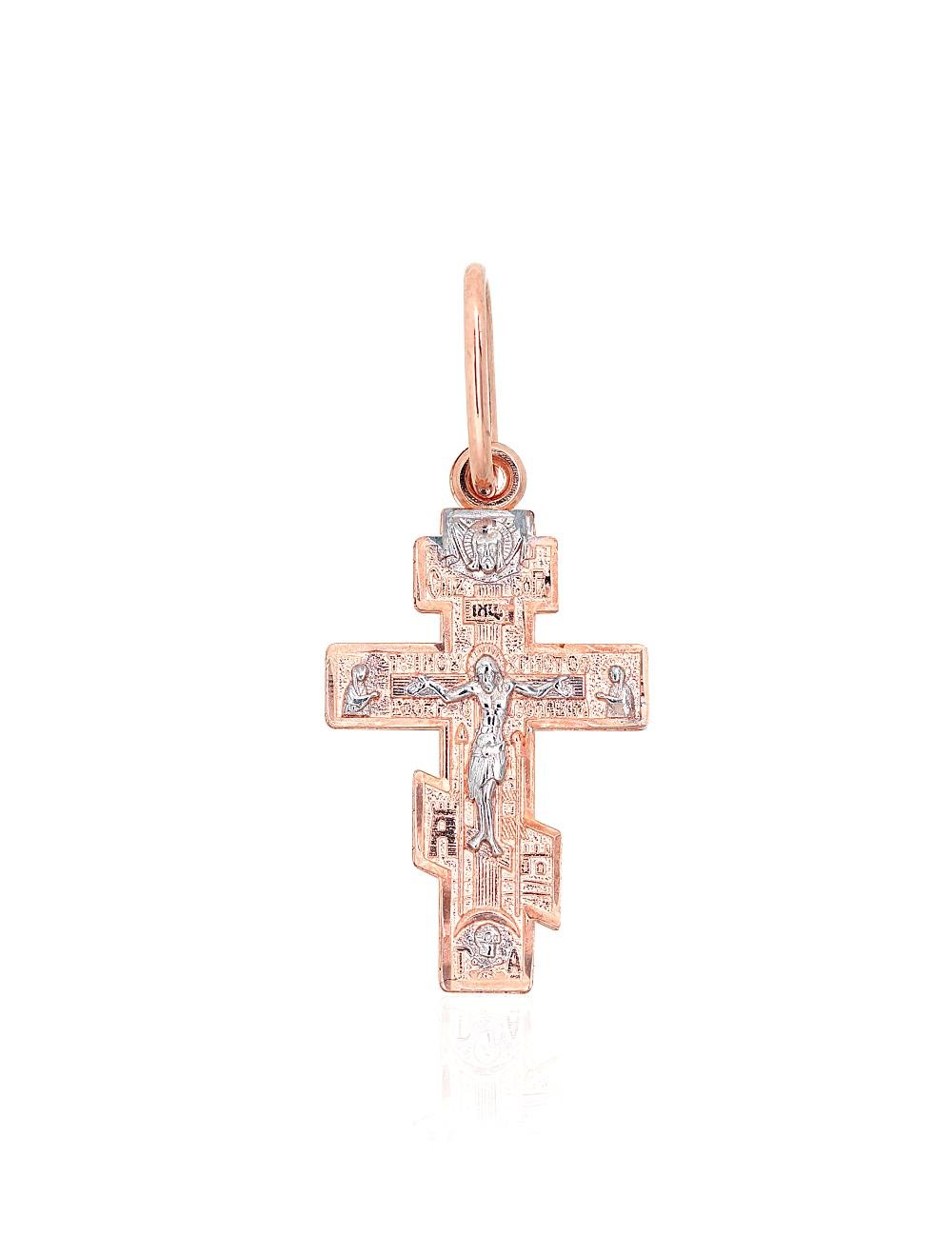 585 gold orthodox cross pendants with traditional religious design