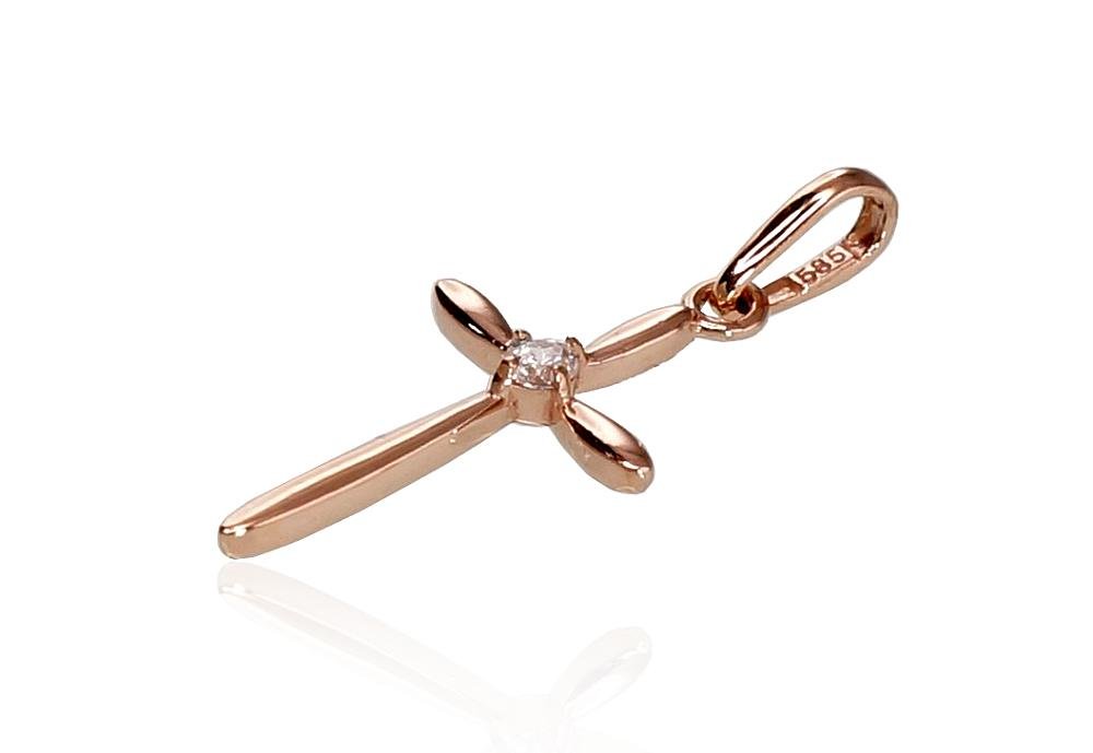 Gold pendant with Zirkons - Image 2