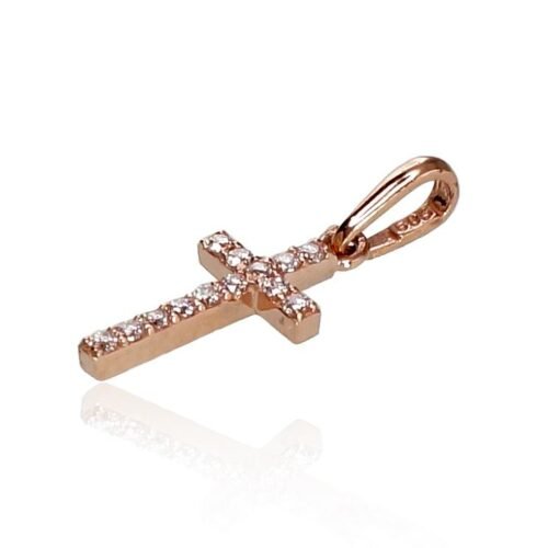 Alternative view of Gold pendant with Zirkons
