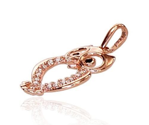 Alternative view of Gold pendant with Zirkons
