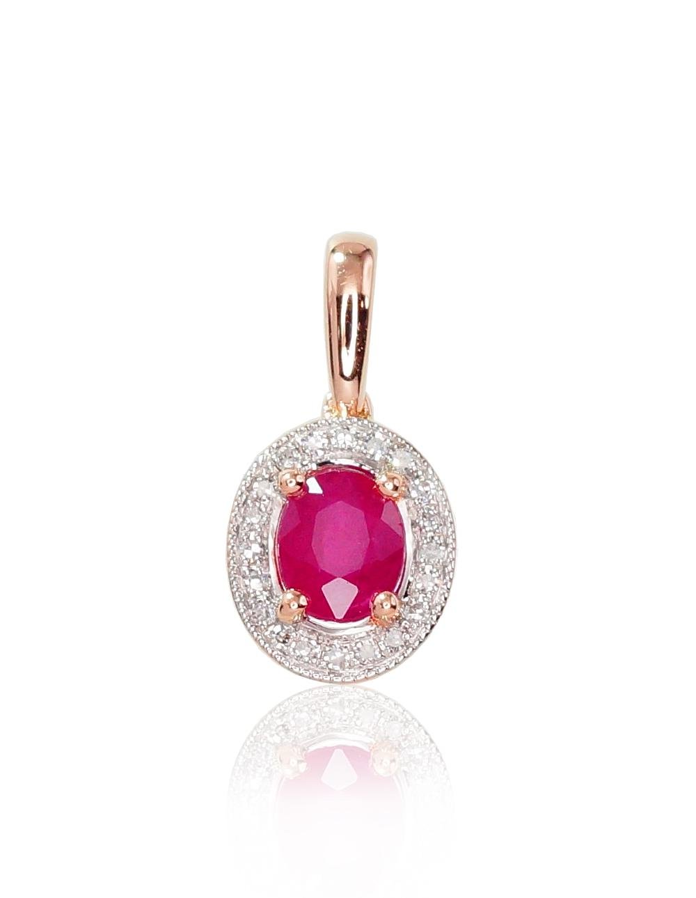 Gold pendant with Diamonds , Ruby