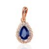 Gold pendant with Diamonds , Sapphire