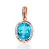 585 gold gemstone pendants – elegant pendants with diamonds, sapphire and emerald