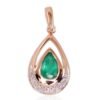 Gold pendant with Diamonds , Emerald