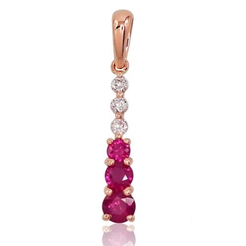Gold pendant with Diamonds , Ruby