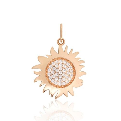 Gold pendant with Zirkons