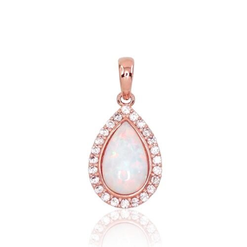 Gold pendant with Zirkons , Opalit