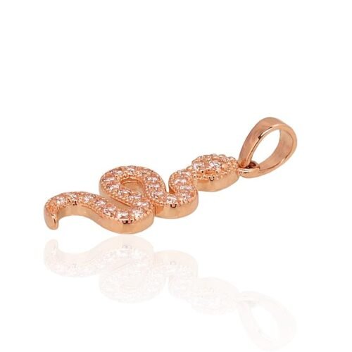 Alternative view of Gold pendant with Zirkons