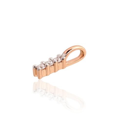 Alternative view of Gold pendant with Diamonds