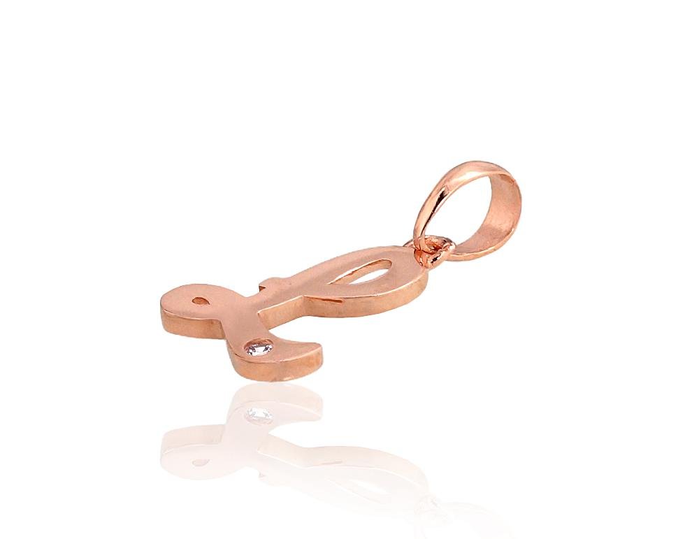 Gold pendant with Zirkons - Image 2