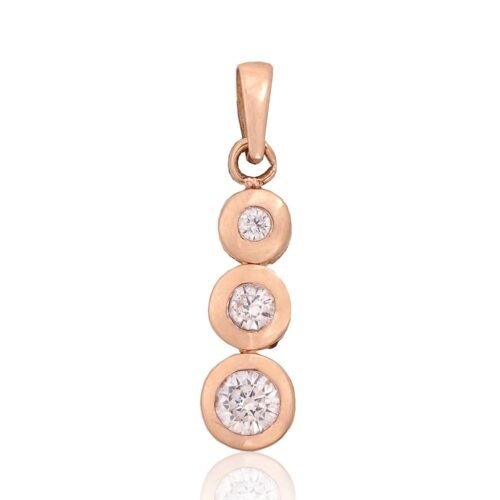 Gold pendant with Zirkons