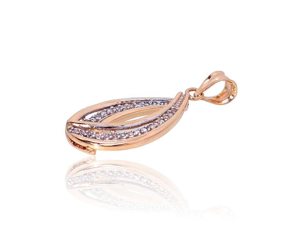 Gold pendant with Zirkons - Image 2