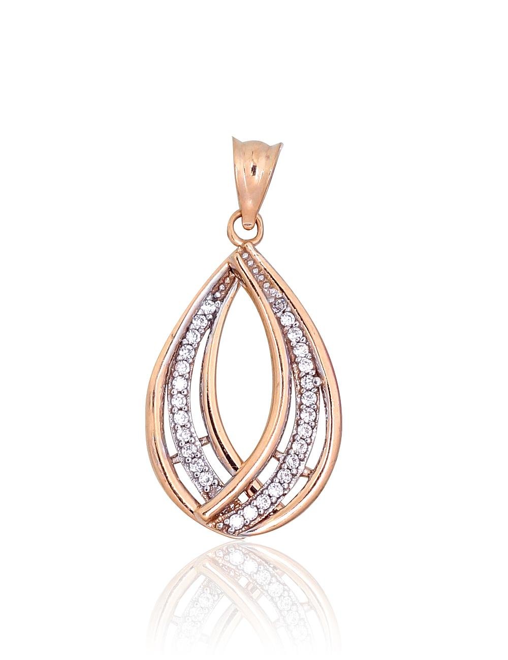 Gold pendant with Zirkons