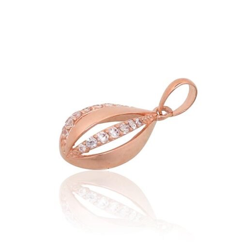 Alternative view of Gold pendant with Zirkons