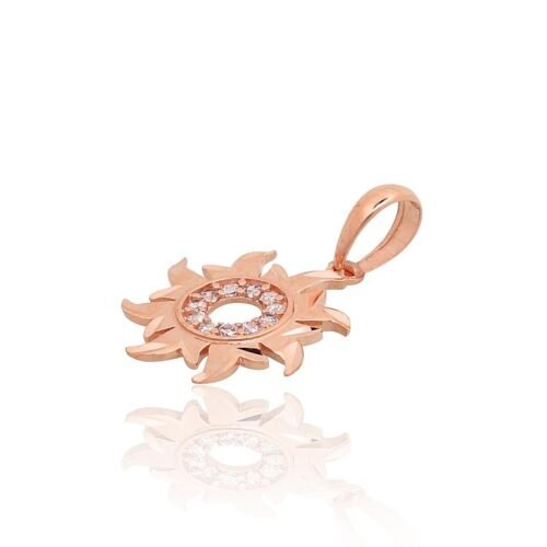 Alternative view of Gold pendant with Zirkons