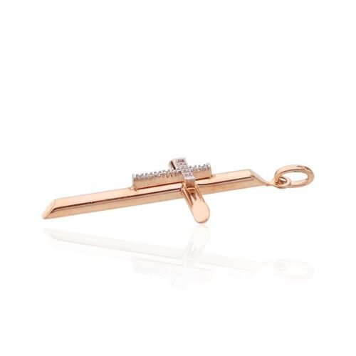 Alternative view of Gold pendant with Zirkons