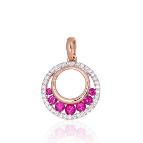 Gold pendant with Diamonds , Ruby