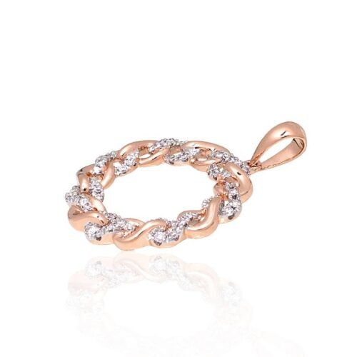 Alternative view of Gold pendant with Diamonds