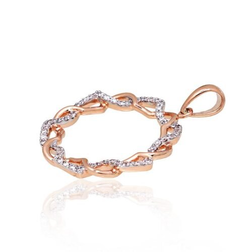 Alternative view of Gold pendant with Diamonds