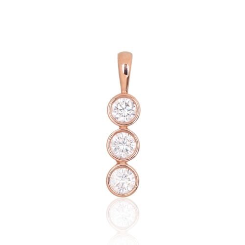 Gold pendant with Zirkons