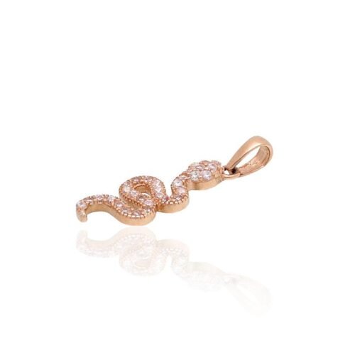 Alternative view of Gold pendant with Zirkons