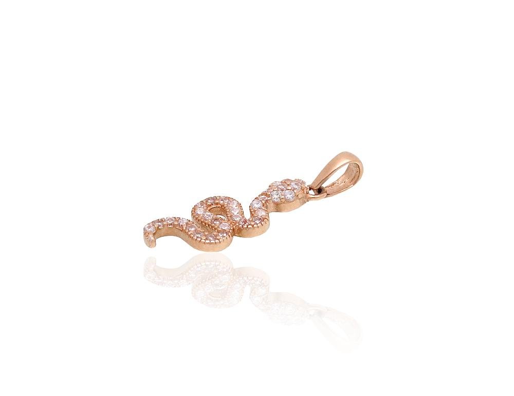 Gold pendant with Zirkons - Image 2