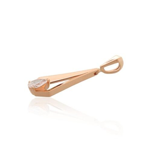 Alternative view of Gold pendant with Diamonds