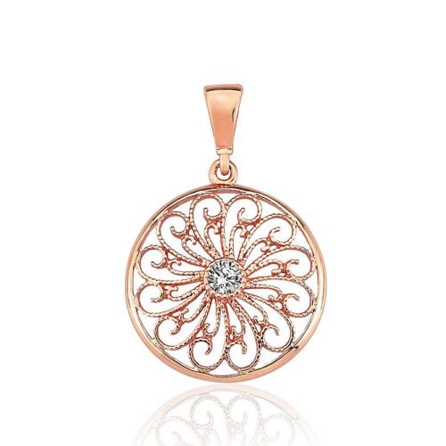 Gold pendant with Zirkons