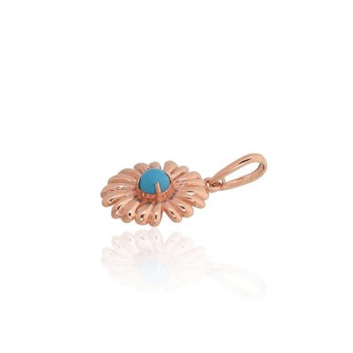 Alternative view of Gold pendant with Turquoise (Imitation)