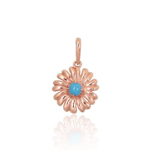 Gold pendant with Turquoise (Imitation)