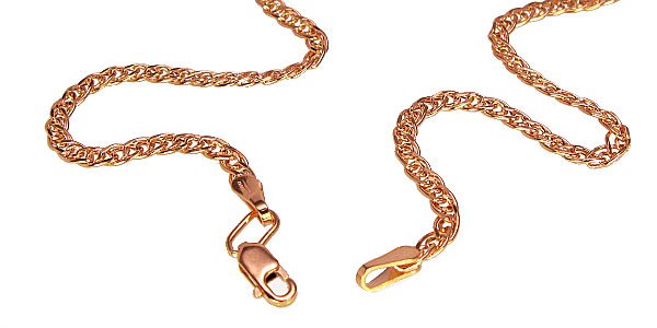 Gold chain Mona Liza 2.9 mm , hollow - Image 2