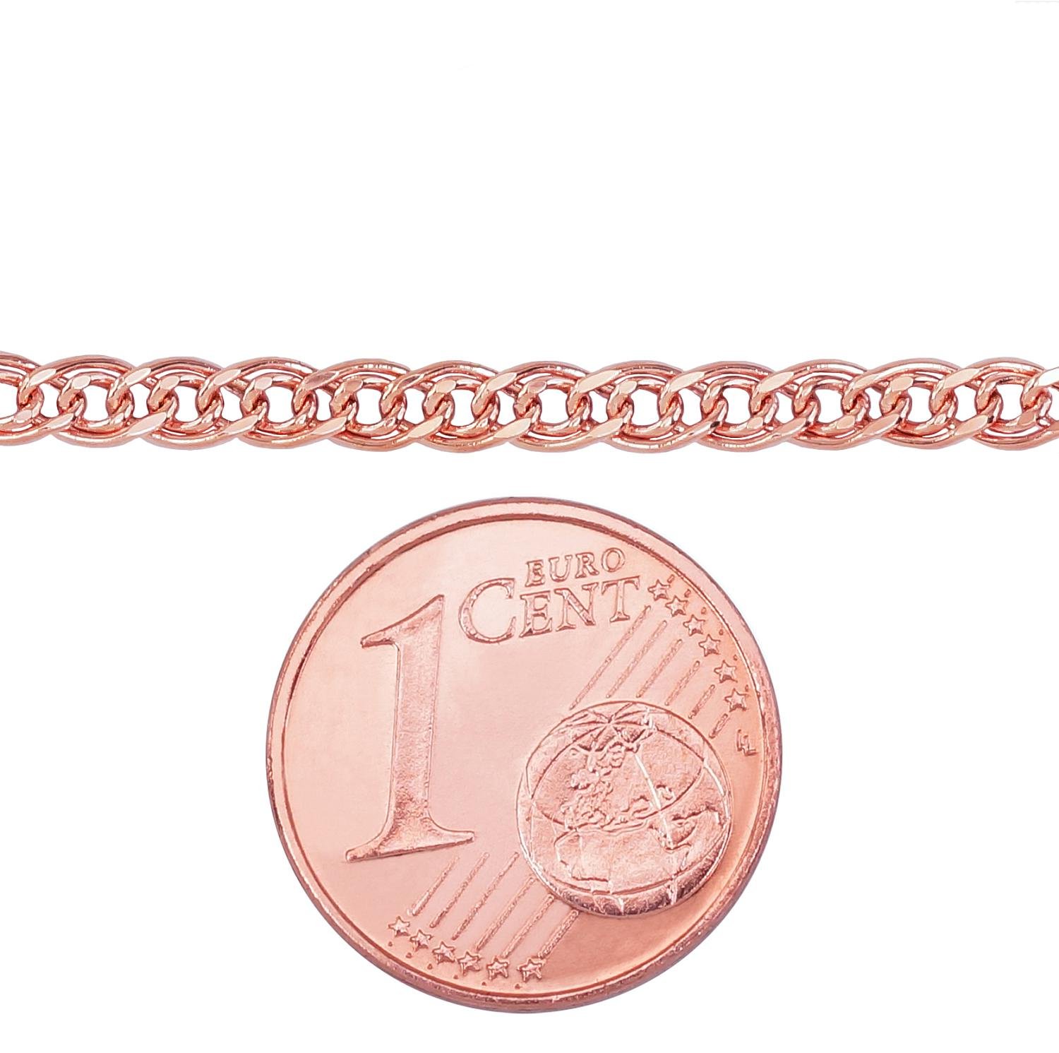 Gold chain Mona Liza 2.9 mm , hollow - Image 3