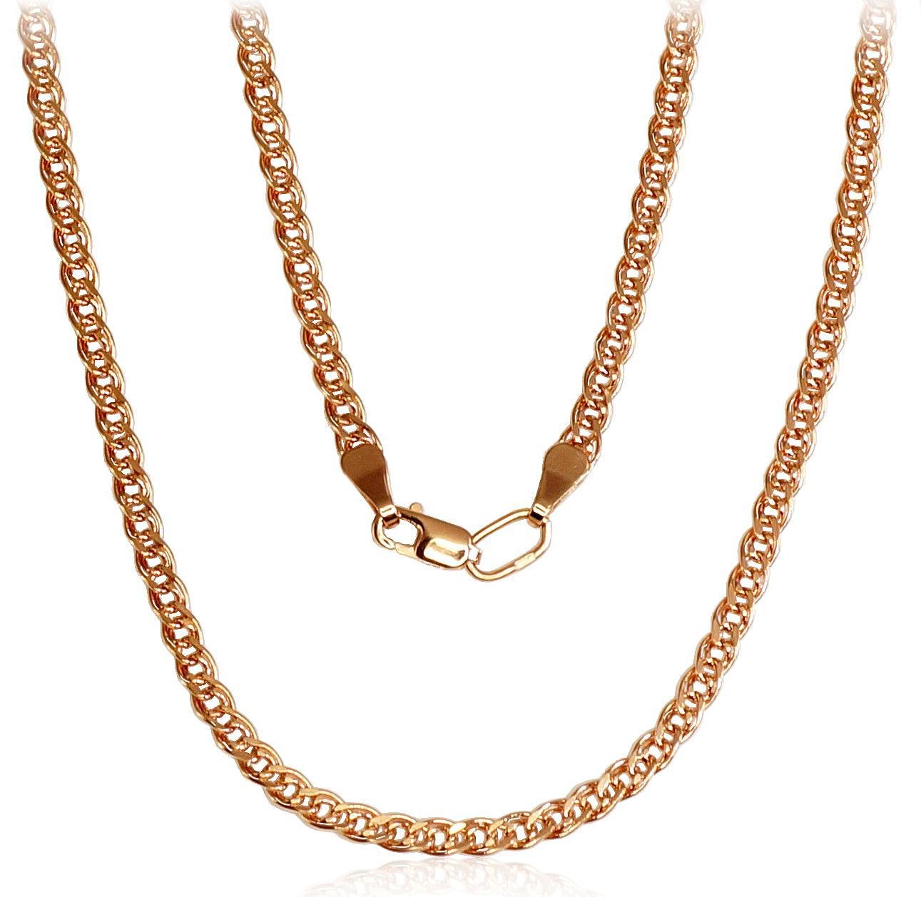 Gold chain Mona Liza 2.9 mm , hollow